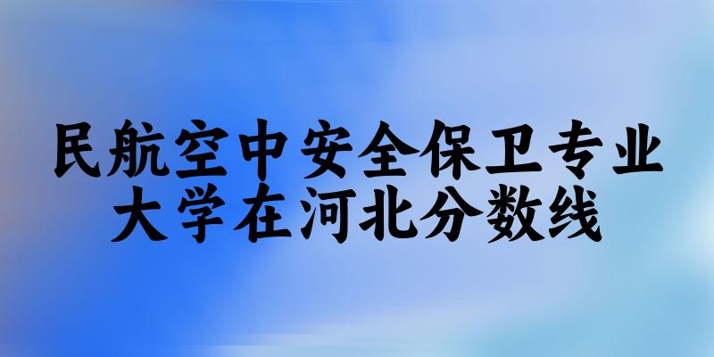 2024民航空中安全保卫专业