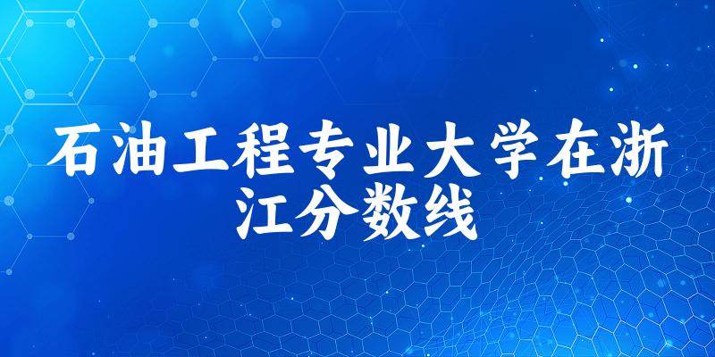2024石油工程专业浙江录取